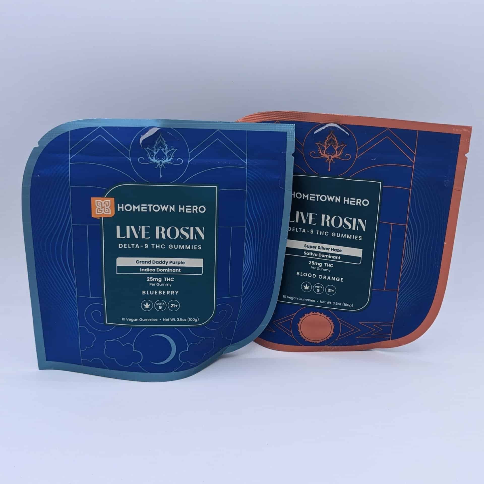 Hometown Hero Delta-9 Live Rosin Gummies - 25mg Each