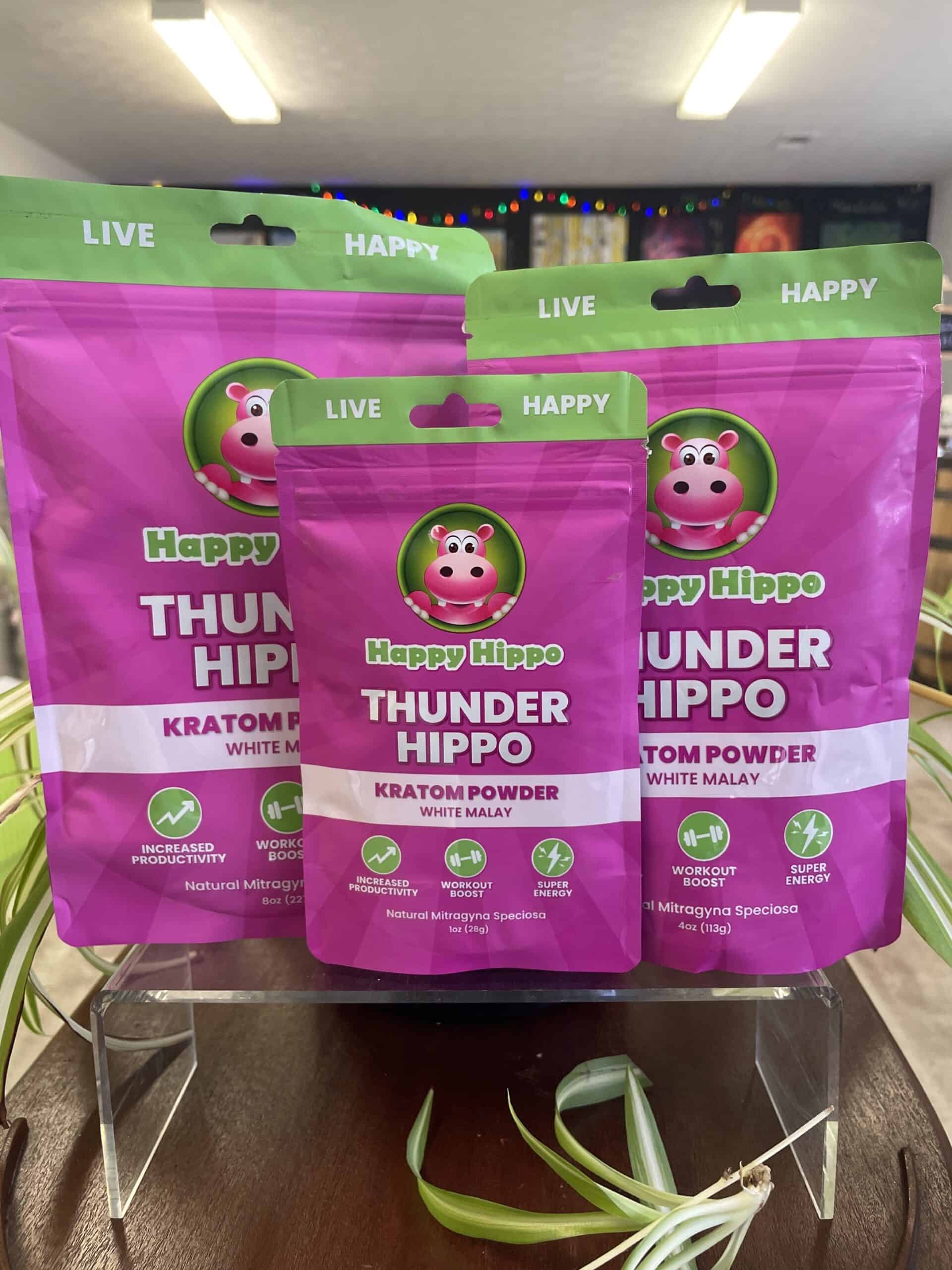 Happy Hippo Thunder Hippo CBD etc.