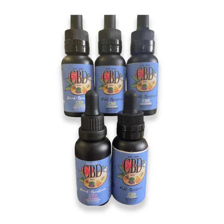 CBD etc's own brand of CBD Tinctures available at cbdetc.net