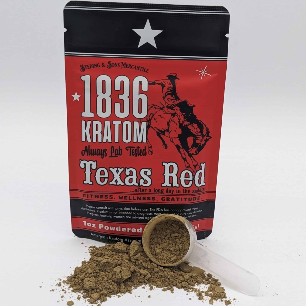 Texas Red 1836 Kratom 1oz bag of Kratom Powder 5 Stars of relief