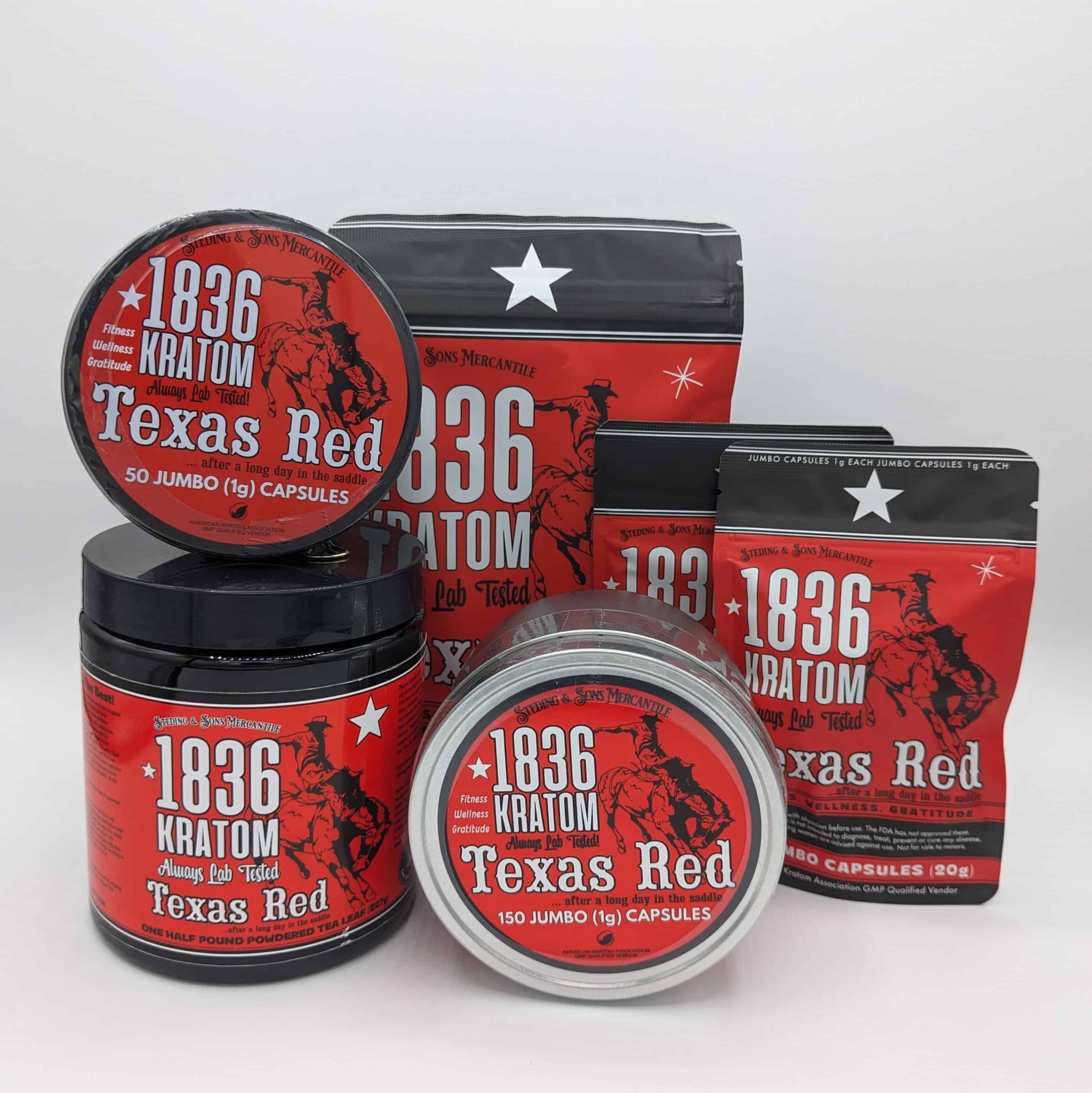 TEXAS RED Kratom by: 1836 Kratom - Relieving and Relaxing | CBD etc