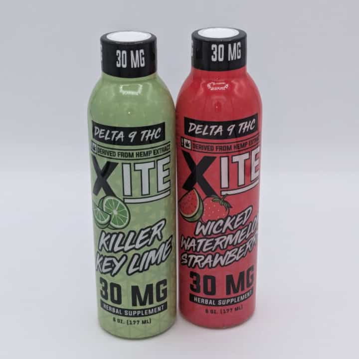 Xite 30mg Delta 9 THC Non-Carbonated Beverage Key Lime or Strawberry Watermellon Flavors